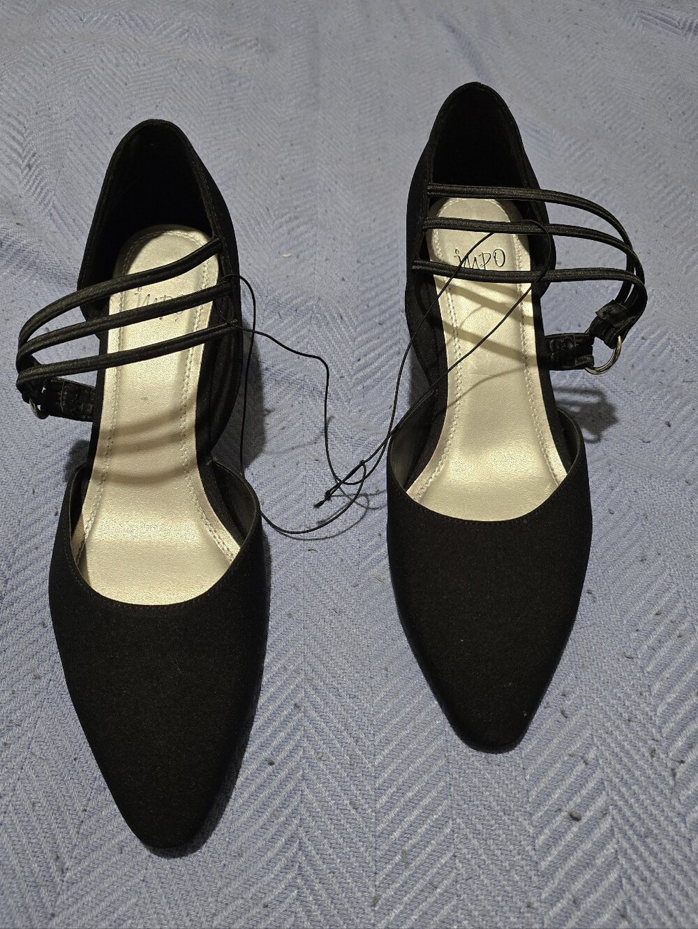 Impo Slip On Black Heels 11M